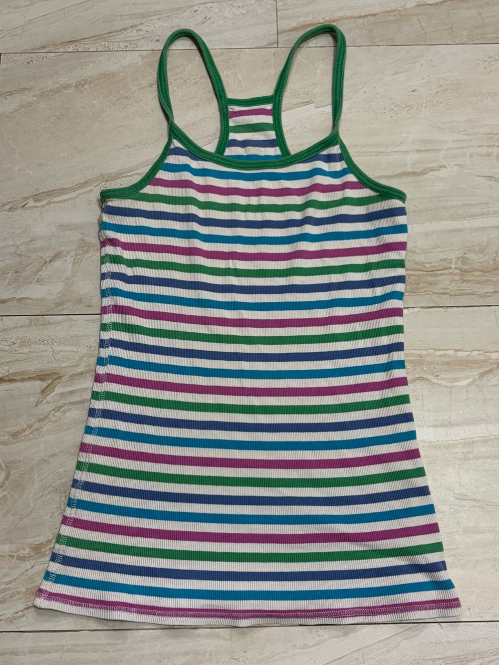 Vintage Striped Racerback Tank Top Size M